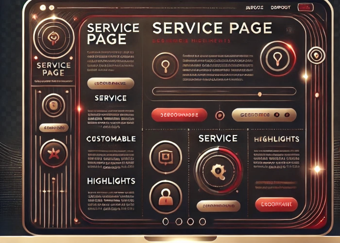 Sito Internet: la pagina dei Servizi